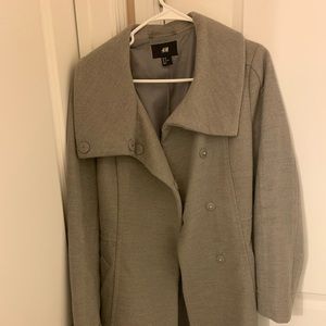 Long H&M coat with belt